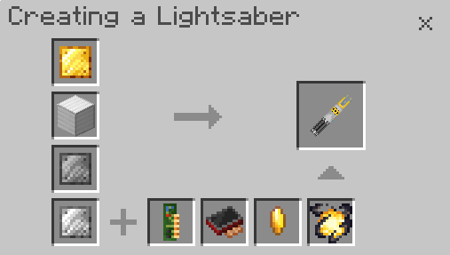 Golden Lightsaber Recipe