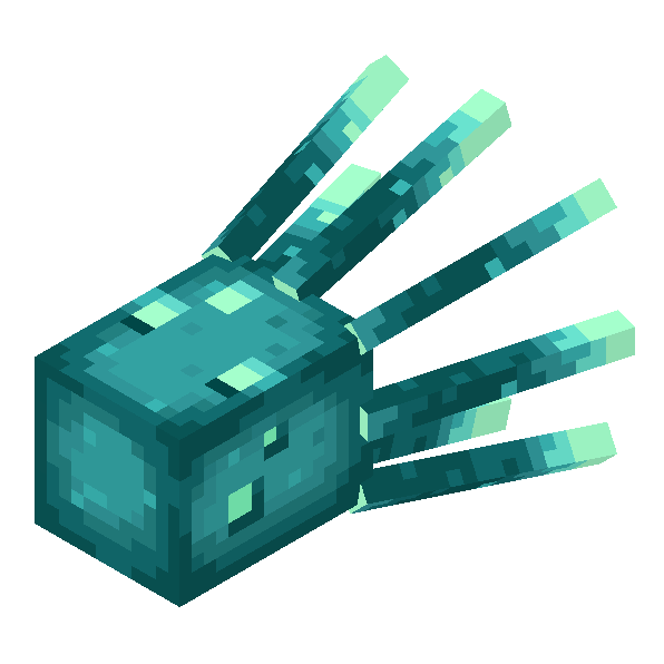 New glow squid swim animation
