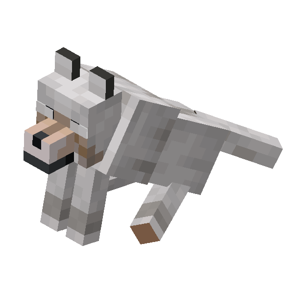New wolf sit animation