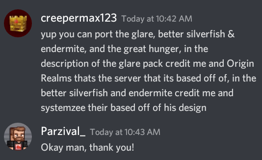 creepermax123's Permission for Parzival