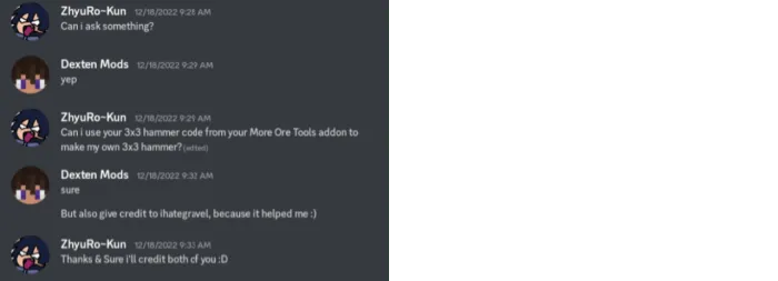 Dexten Mods Permission