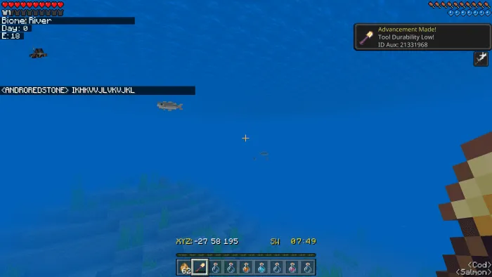 Coordinates HUD with Pocket UI (Screenshot 1)