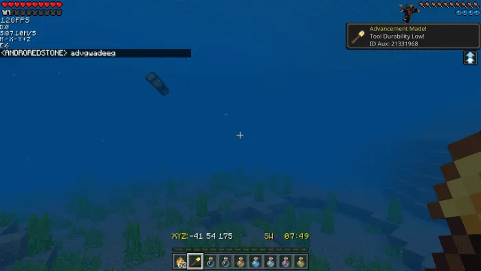 Coordinates HUD with Pocket UI (Screenshot 2)