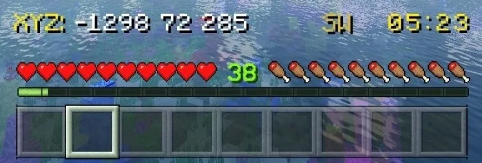 Hotbar with Coordinates