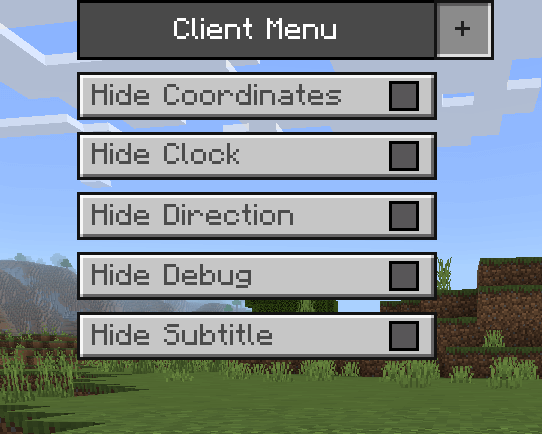 Client Menu in Day and Entity Counter