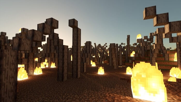 Screenshot of the Charred Forest Biome