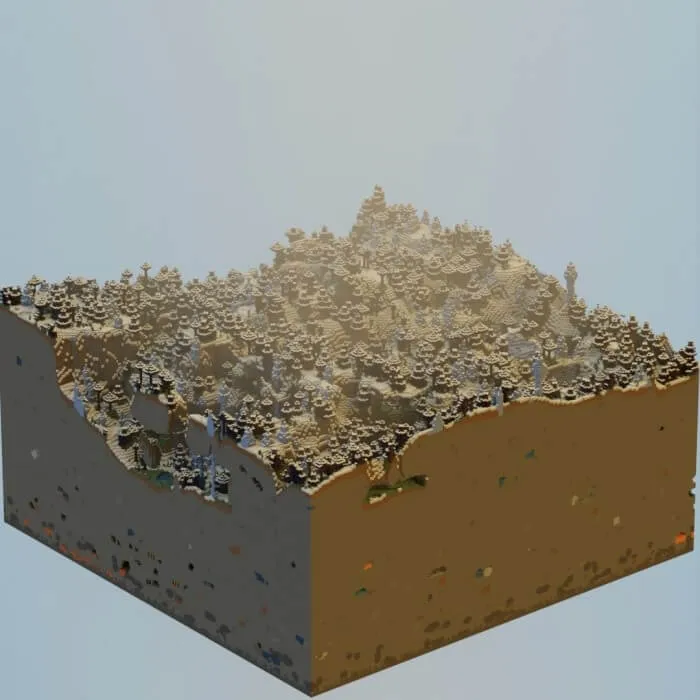 Shattered Taiga Spikes Biome