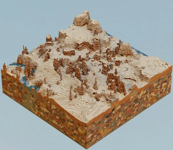 Frozen Mesa Bryce Biome