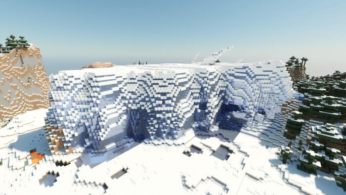 Screenshot of the Glacier Biome