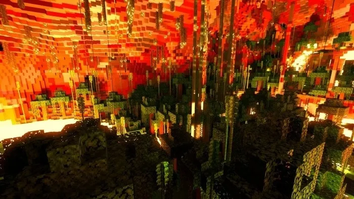 The Underground Lush Mesa Biome (Screenshot 1)