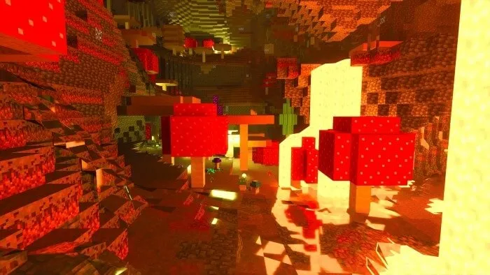 The Underground Mushroom Island Biome (Screenshot 1)