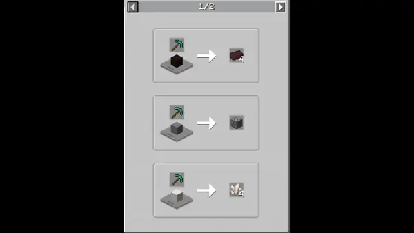 Cutting with Pickaxe