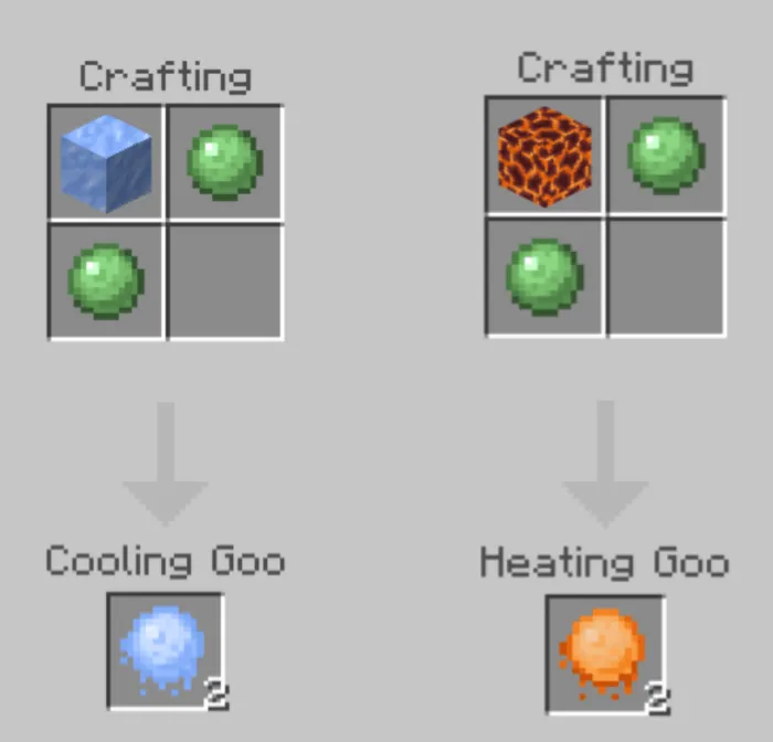 Cooling and Heating Goo Recipes