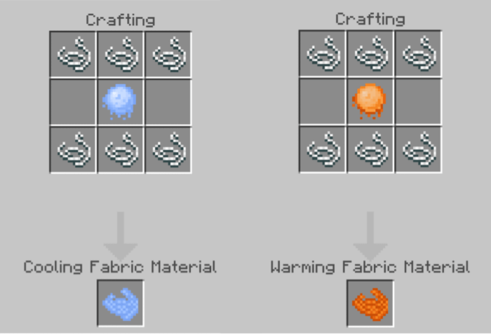 Cooling and Warming Fabric Material Recipes