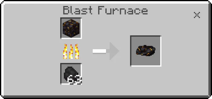 Burning Gilded Blackstone in a furnace