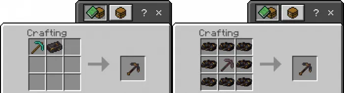 Gilded Netherite Pickaxe recipe