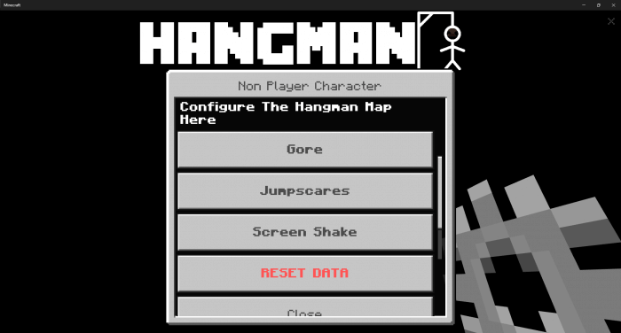 Hangman map settings