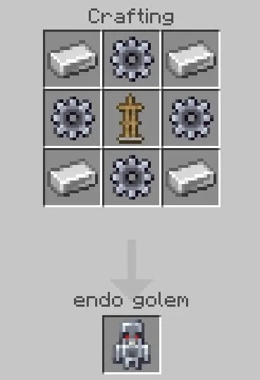 Endo Golem Recipe