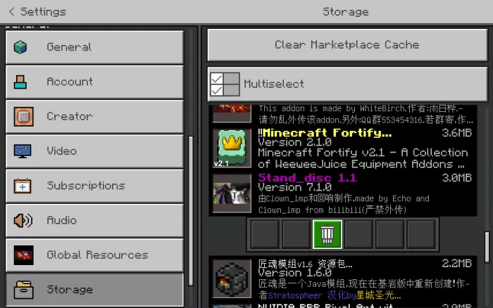 Deleting the Old Version of JOJO's Bizarre Adventure Addon