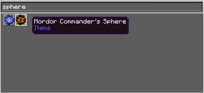 Mordor Command's Sphere item