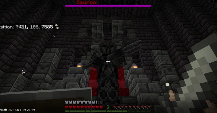 Sauron boss in Minecraft