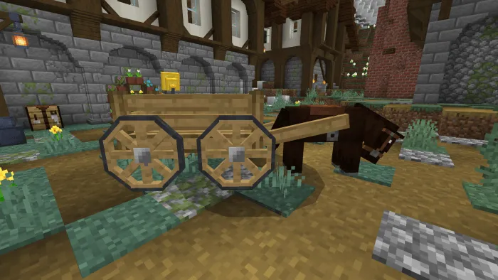 Tamed Horse with Cart