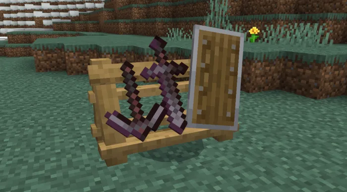 Weapon Stand with Weapons