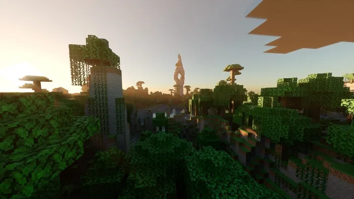 Screenshot of the Jungle Pillars Biome