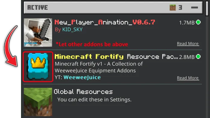 New Player Animate addon with Gilded Netherite Equipment