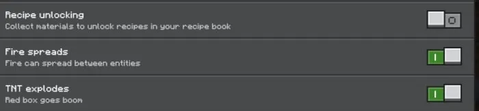 Recipe Unlocking in the Experimental Options
