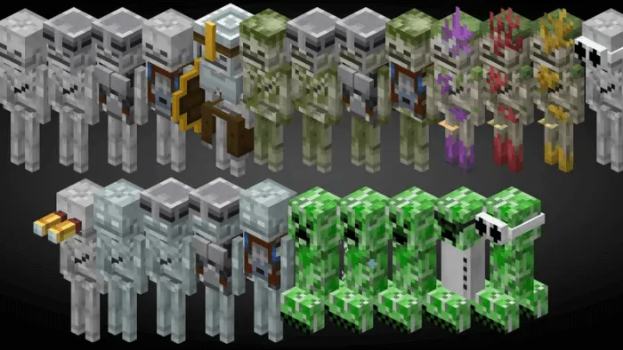 Skeleton and Creeper Variants