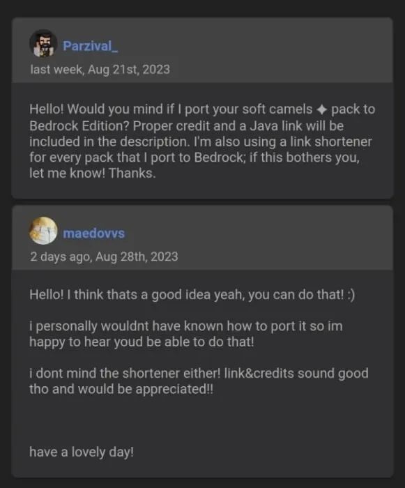 Maedovvs permission for Parzival