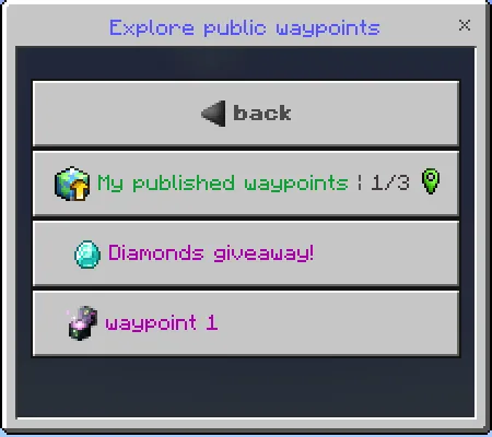 Selecting a Waypoint to Report
