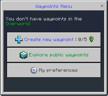 Multiplayer Waypoint System Addon for Minecraft