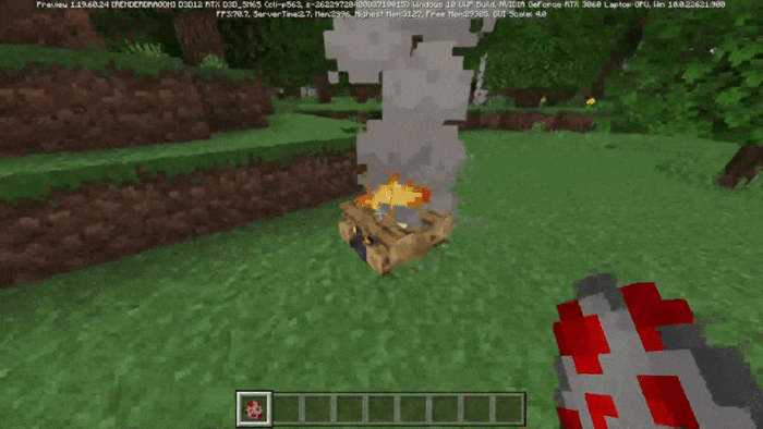 Demonstration of the On Campfire - On Fire Addon