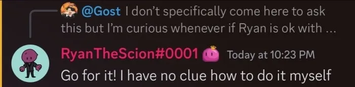 RyanTheScion's Permission for Parzival 2