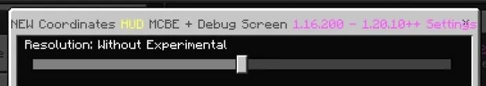 Resolution: Without Experimental