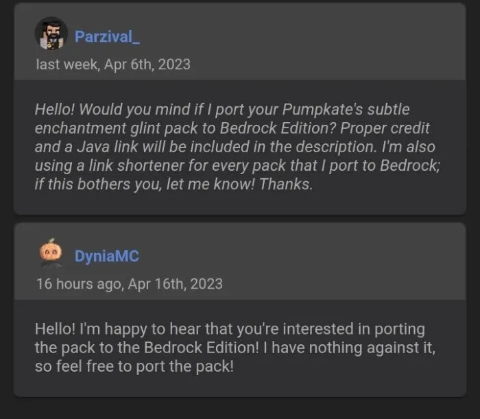 DyniaMC's Permission for Parzival