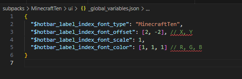 Customizing Vertical Hotbar in _global_variables.json File