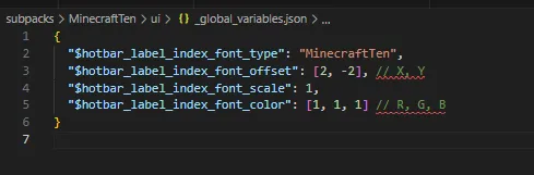 Customizing Vertical Hotbar in _global_variables.json file