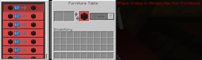 Furniture Table UI