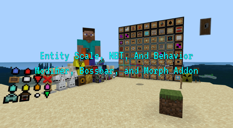 Thumbnail: 8Crafter's Entity Scale, NBT, and Behavior Modifier, Bossbar, and Morph Addon v1.6.0 (CRASH FIX!)