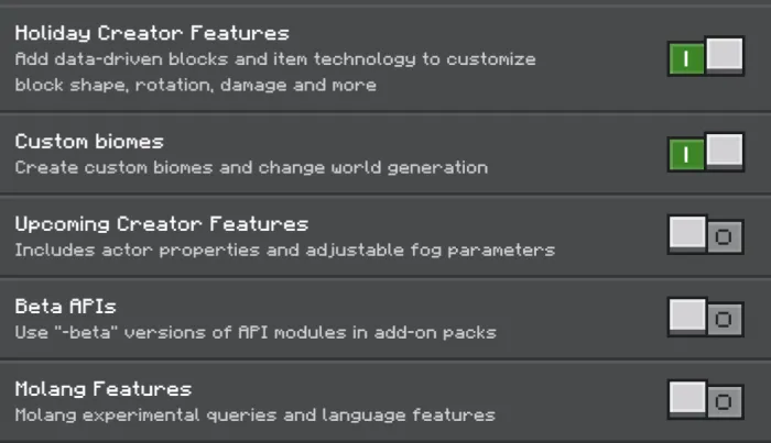 Required Experiments for Arduous Addon