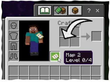 Filled map in the offhand