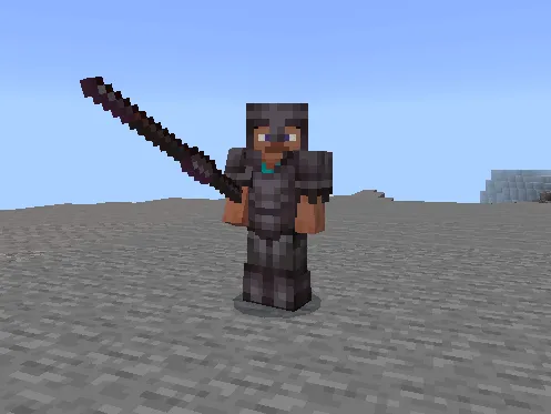 Player With Netherite Bo