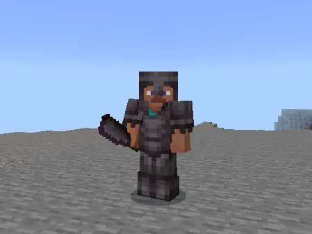 Player With Netherite Club