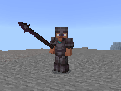 Player With Netherite Spear