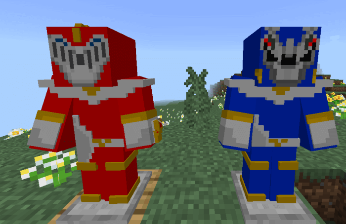 Red and Blue Cosmic Fury Ranger Variants