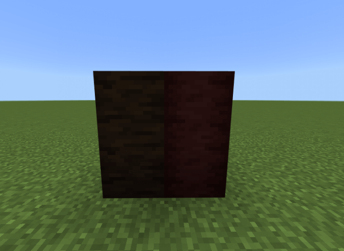 Cherry log and stripped log blocks