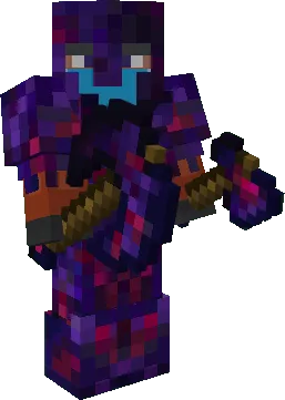 Equipped Glowing Obsidian Armor, Tools & Weapons (Battleaxe and Axe)